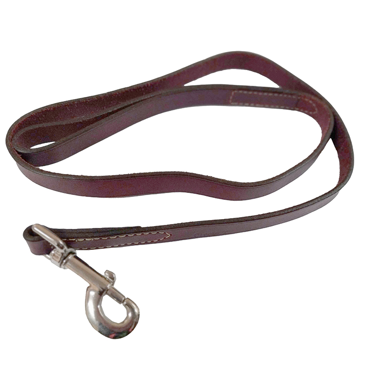 Кожаный поводок для собак Coastal Circle-T Dog Leash 1.2 м Коричнево-красный (76484115073)