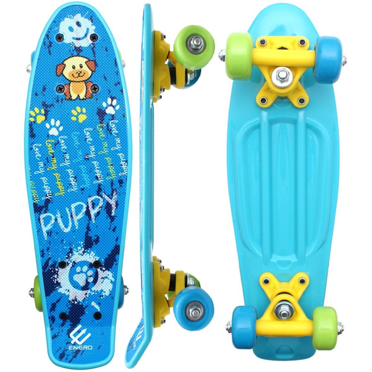 Скейт пластиковый Enero Mini Puppy 42 см Синий (1012773)