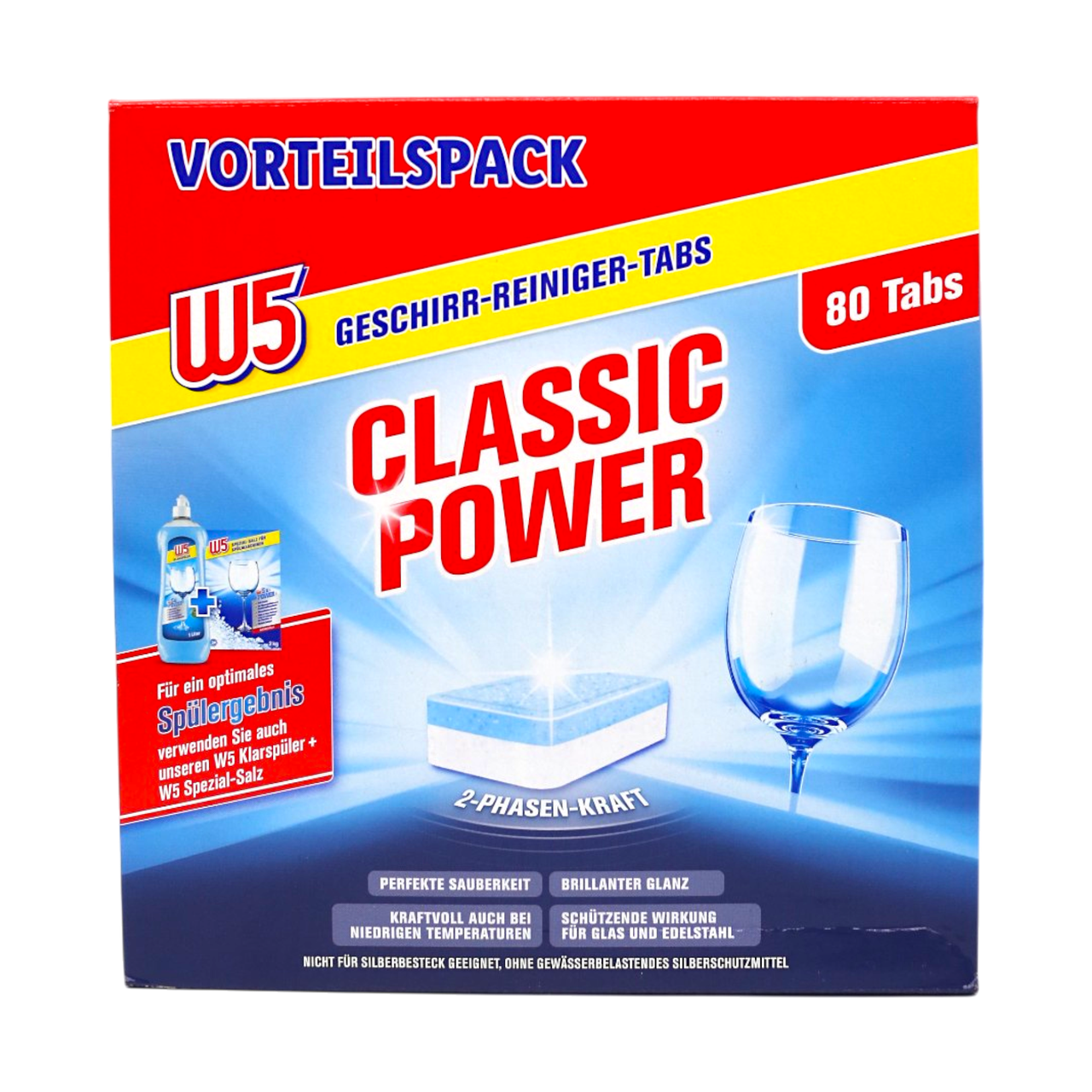 Таблетки для посудомоечной машины W5 Classic Power 80 шт