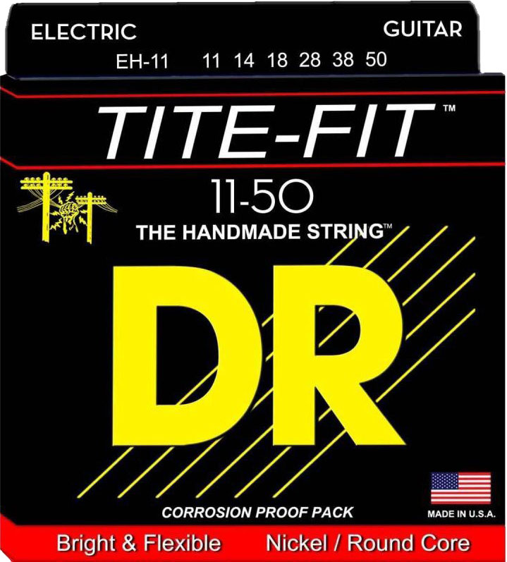 Струни для електрогітари DR EH-11 Tite-Fit Nickel Plated Heavy Electric Strings 11/50