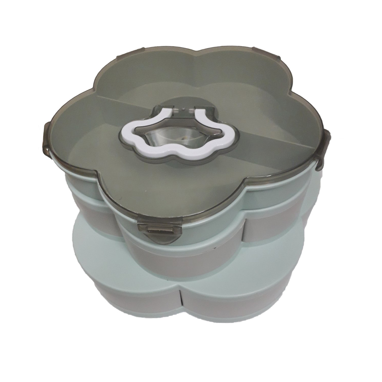 Органайзер для солодощів Flower Shap 12 відсіків із підставкою Green Grey (do168-hbr)