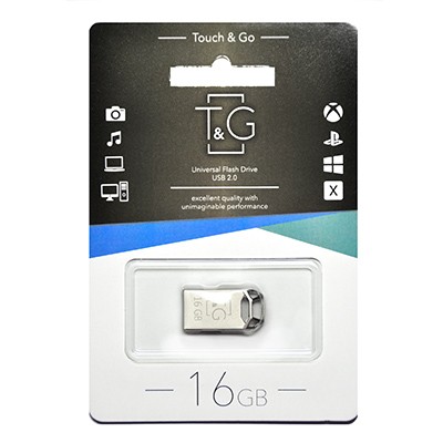 Флеш-накопичувач USB 16GB T&G 110 Metal Series Silver (TG110-16G)