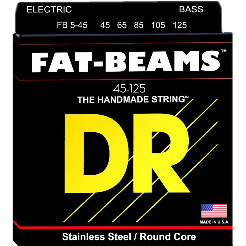 Струни для бас-гітари DR FB5-45 Fat Beams Medium Bass 5-Strings 45/125