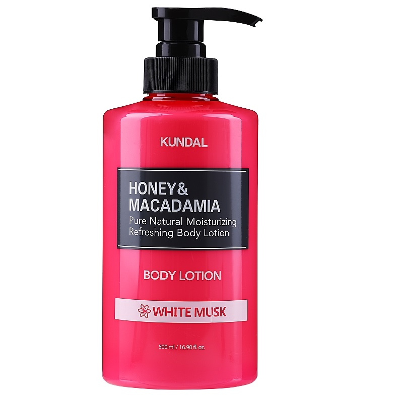 Питательный ароматический лосьон для тела Honey & Macadamia Body Lotion White Musk Kundal 500 мл
