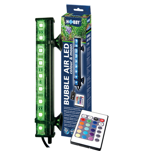 Распылитель для аквариума Hobby Bubble Air LED colour & moon 33 см Черный (HB00660)