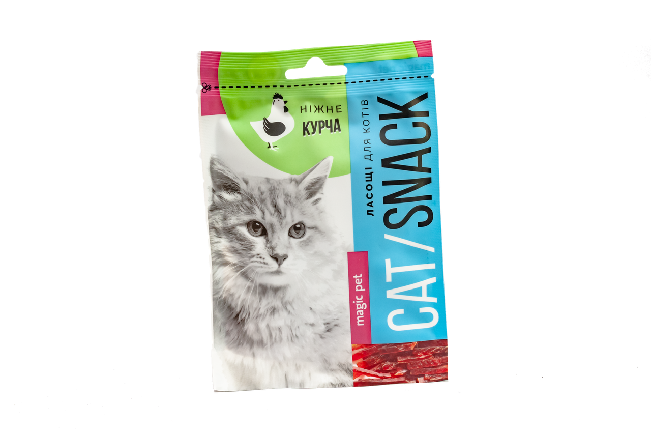 Маленькі смужки курячого м'яса Magic Pet Cat Snack для котів 50 г