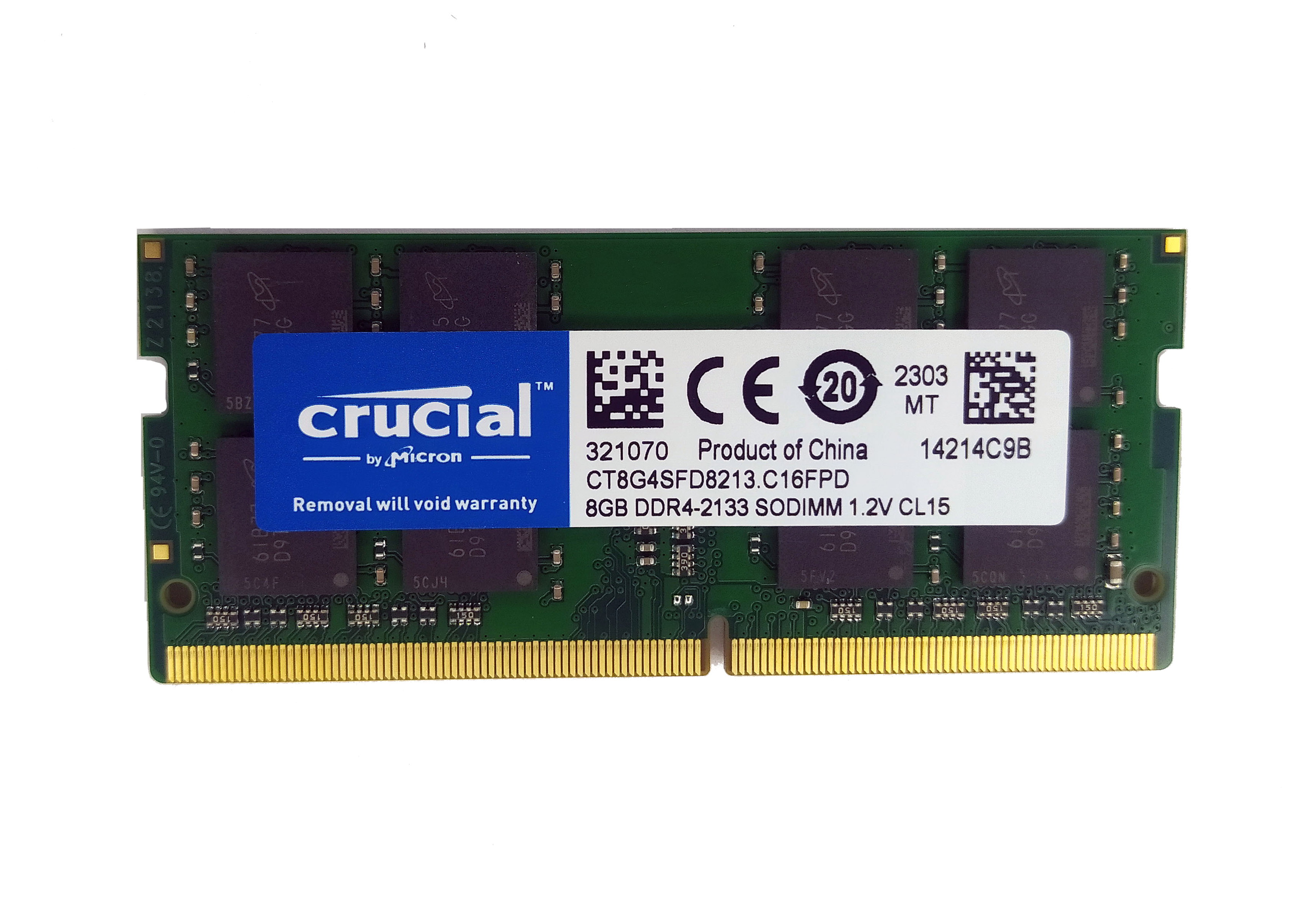 Оперативна пам'ять Crucial 8 GB SO-DIMM DDR4 2133 MHz (CT8G4SFD8213)