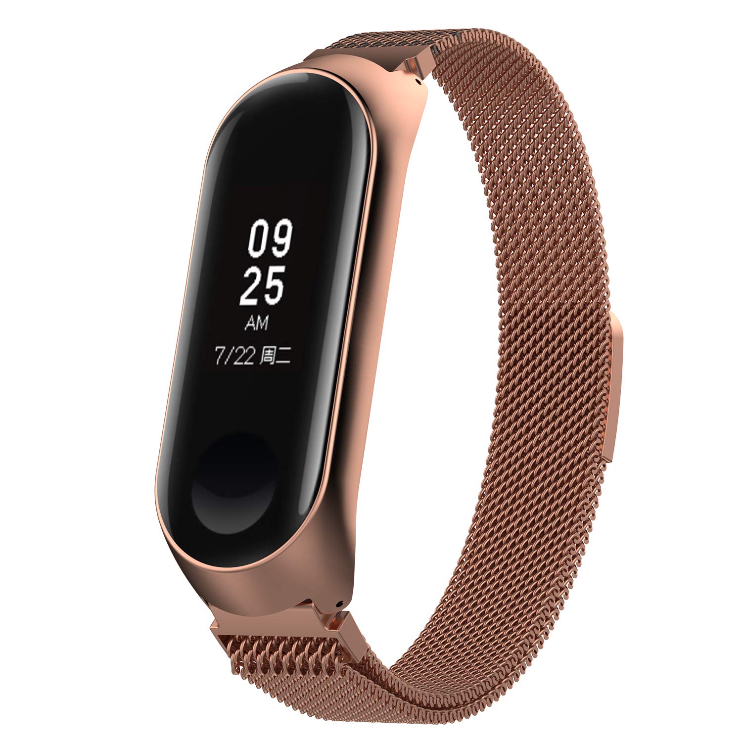 Ремінець BeWatch міланська петля для Xiaomi MiBand 3 розмір S Рожеве Золото (1040238)