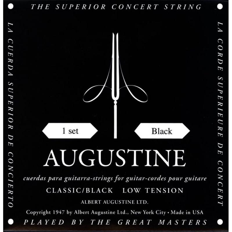 Струны для классической гитары Augustine Classic/Black Label Classical Guitar Strings Low Tension