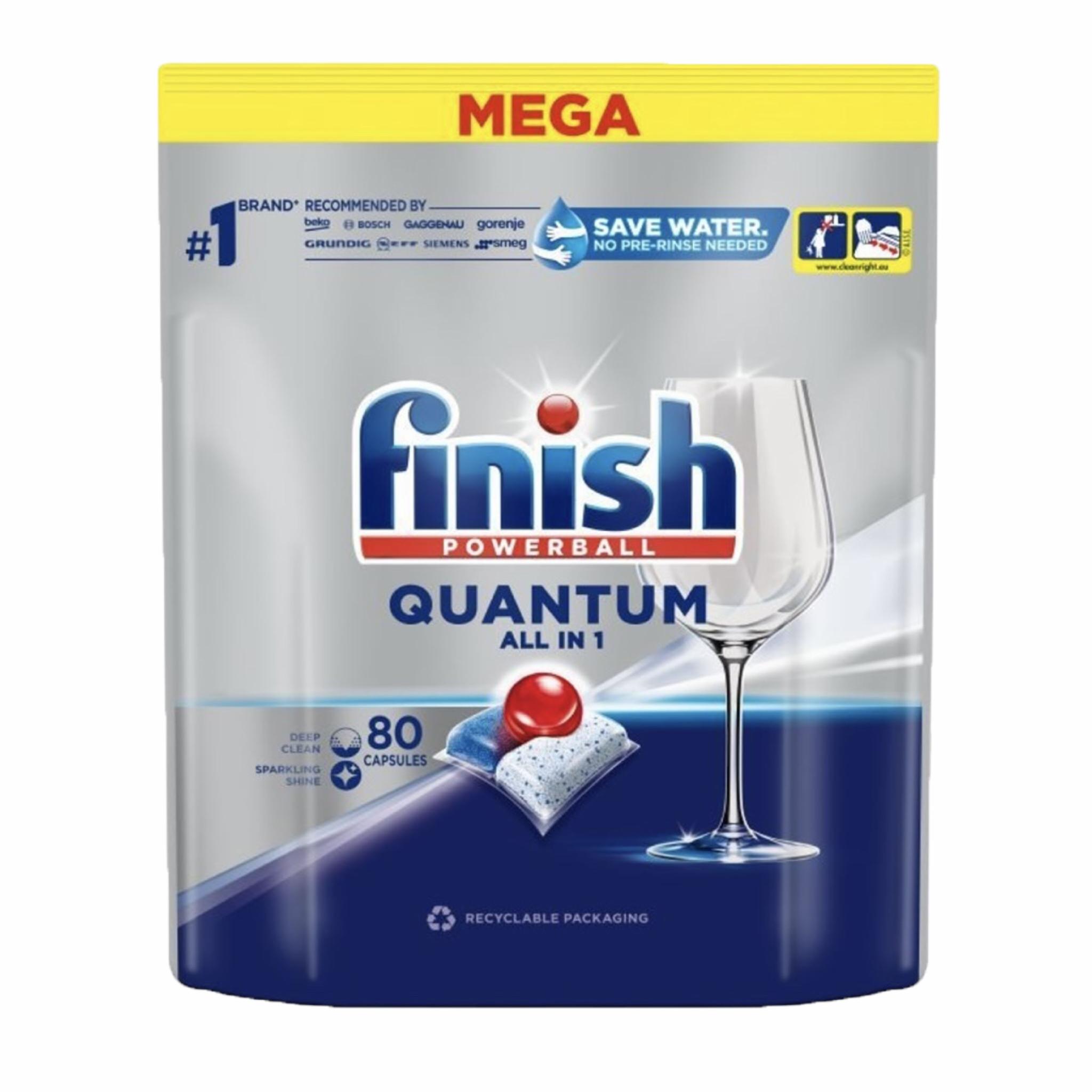 Капсулы для посудомоечных машин Finish Quantum All in 1 Mega 80 шт