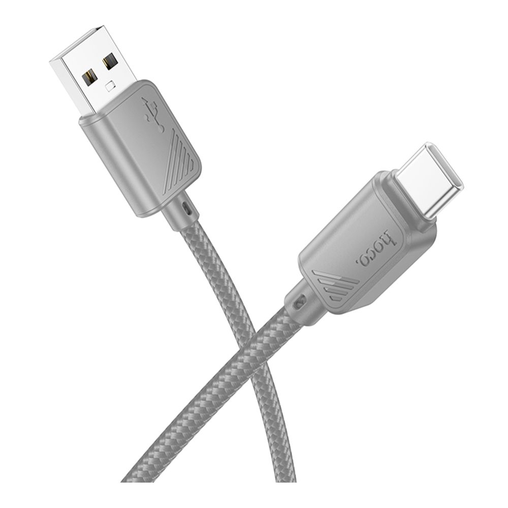 Кабель синхронизации Hoco X113 Nylon braided USB to Type C 3A/1 м Grey (36777_3609179)