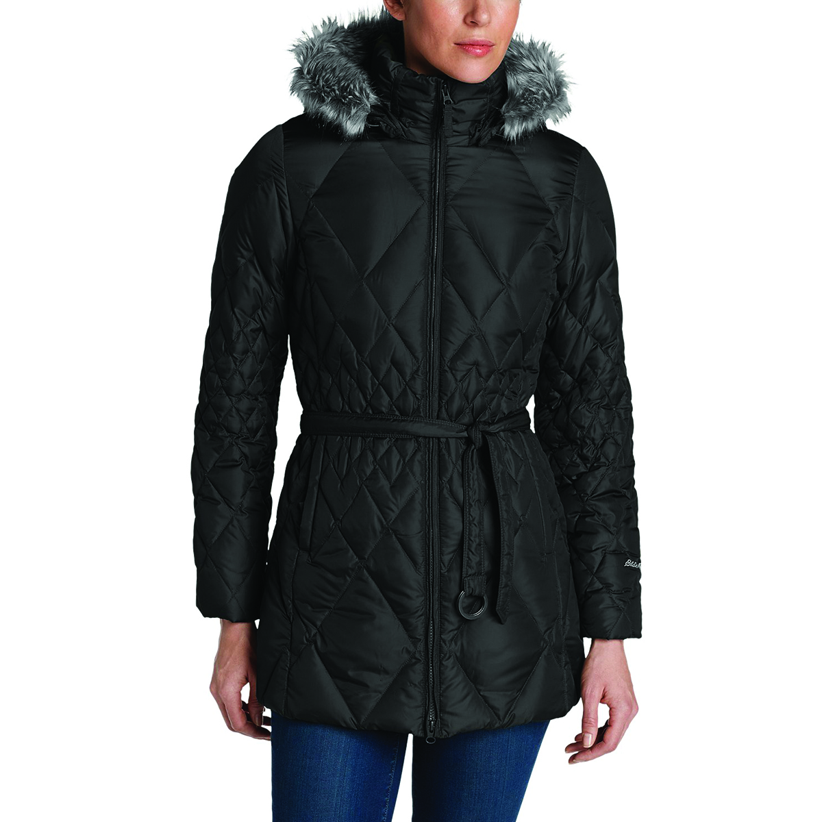 Куртка Eddie Bauer Women Slope Side Down Parka EBONY S Темно-сіра (8225EB-S)