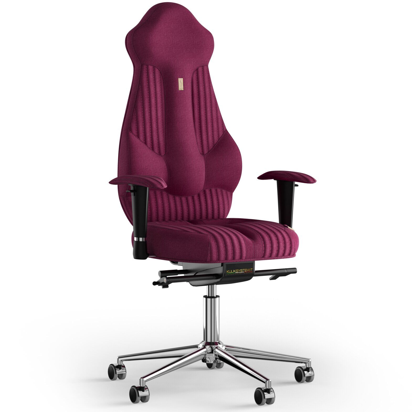 Кресло KULIK SYSTEM IMPERIAL Ткань с подголовником со строчкой Розовый (7-901-WS-MC-0508)