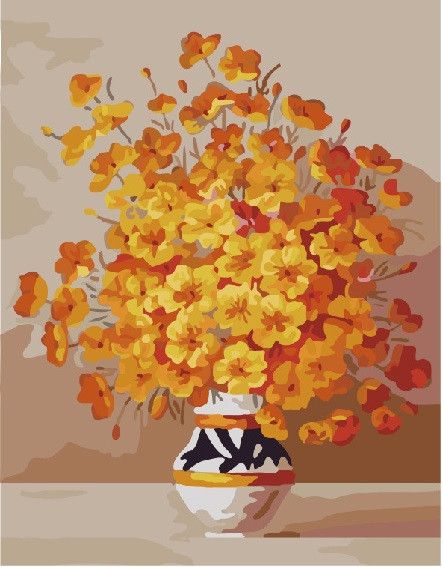 Картина по номерам BrushMe "Желтые цветы в вазе" 40х50см GX7333