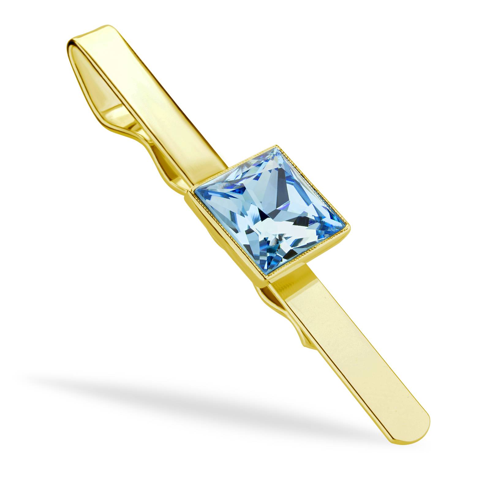 Затискач для краватки KOBI Cetverec зі Swarovski Блакитний (7720-3002-05-35)