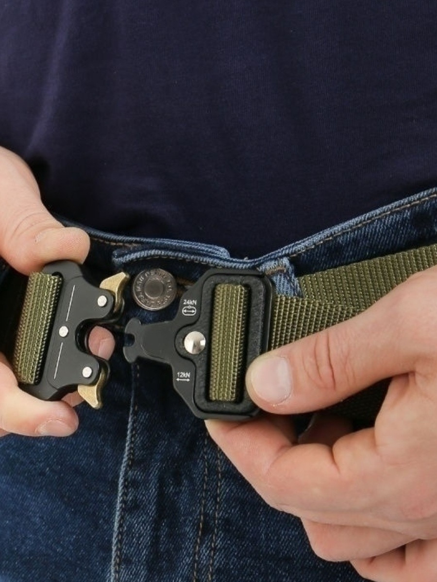 Ремень тактический Eagle с металлической пряжкой 125x3.7 см Olive Green