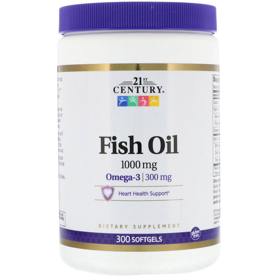 Омега 3 21st Century Fish Oil /Omega 3, 1000mg/300mg 300 Softgels