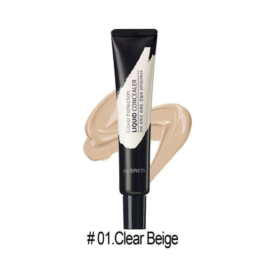 Консилер рідкий The Saem Cover Perfection Liquid Concealer 01 Clear Beige 15 мл (8806164118115)