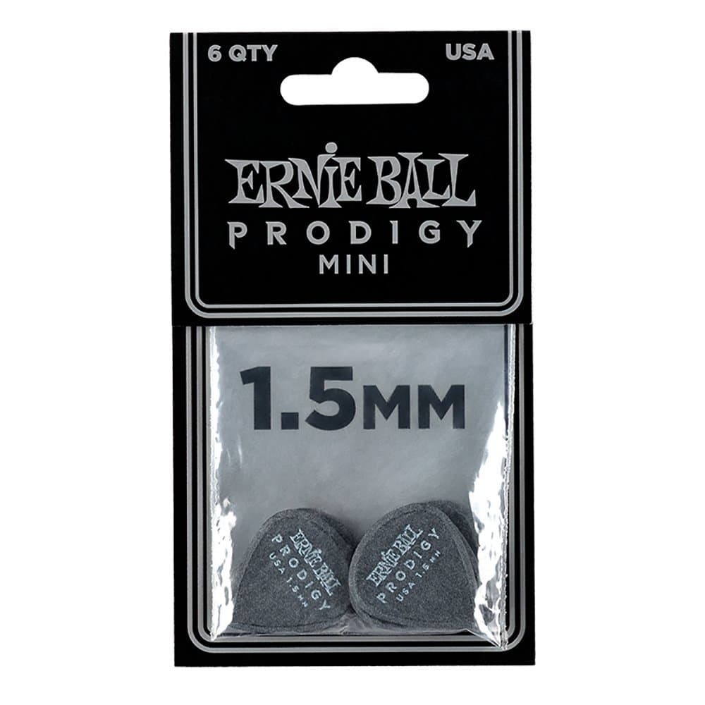 Медиаторы Ernie Ball 9200 Black Mini Prodigy Picks 6-Pack 1.5 mm (6 шт.)