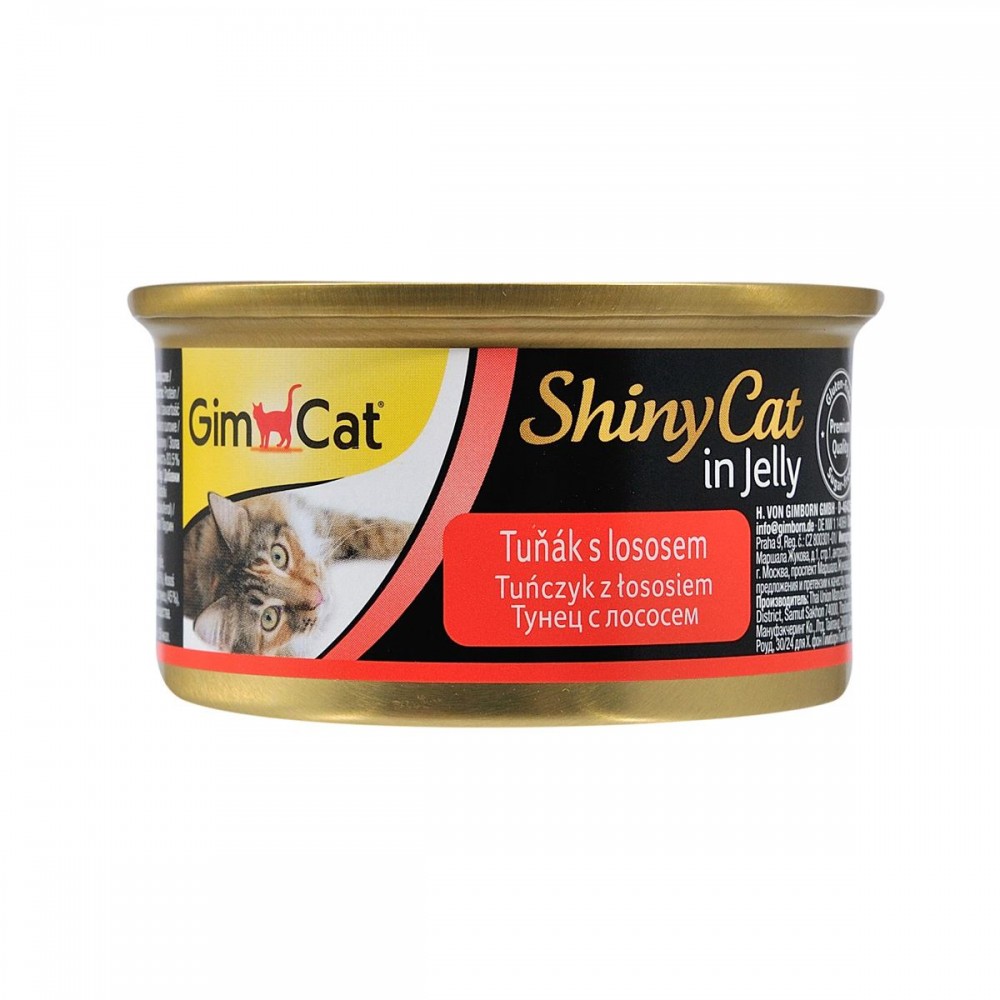 Влажный корм GimCat Shiny Cat для кошек с тунцом и лососем 70 г (G-414317 /195) (15960)