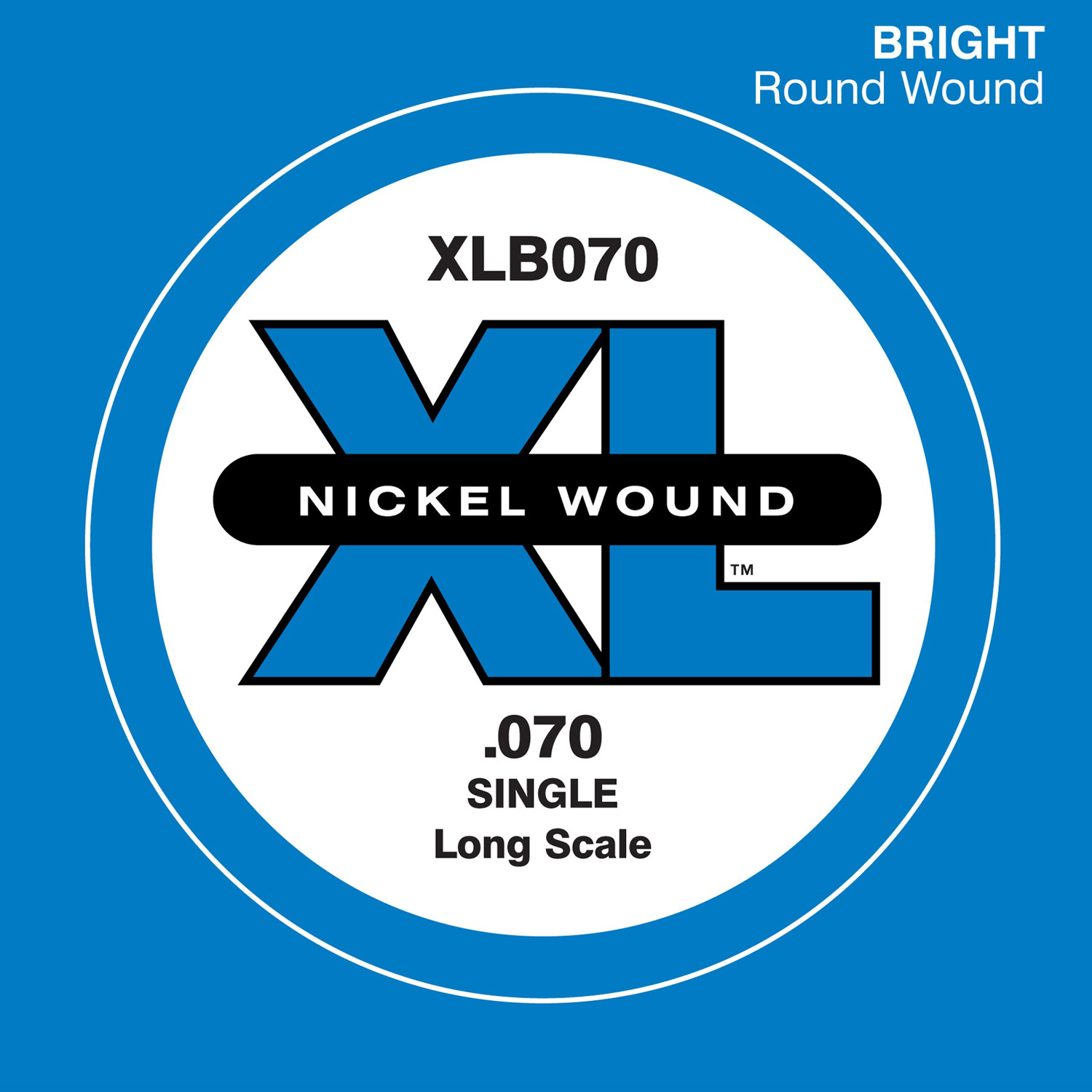 Струна D'Addario XLB070 XL Nickel Round Wound Long Scale .070