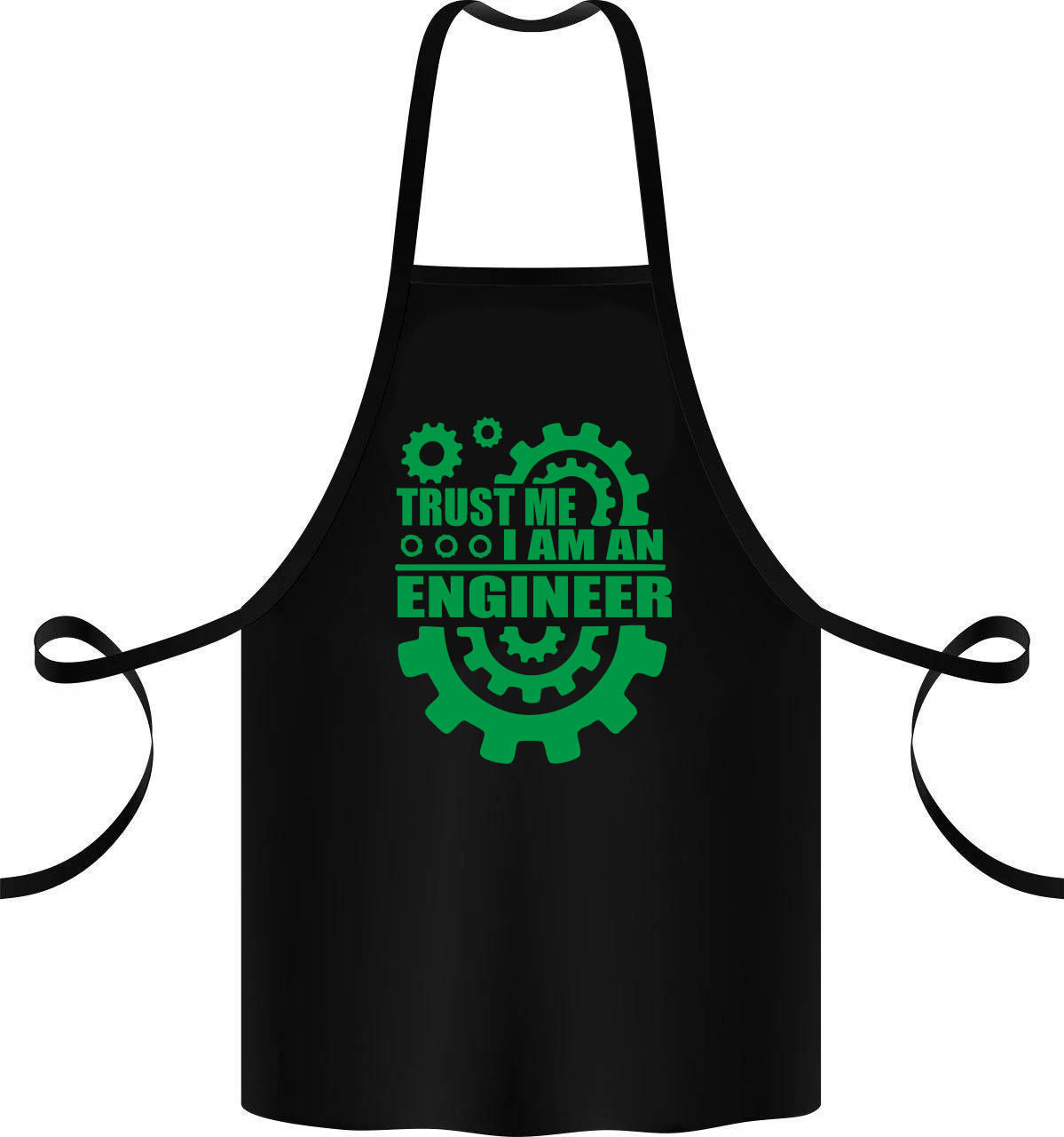 Фартук с принтом Кавун Trust me i am an engineer 68 см Черный