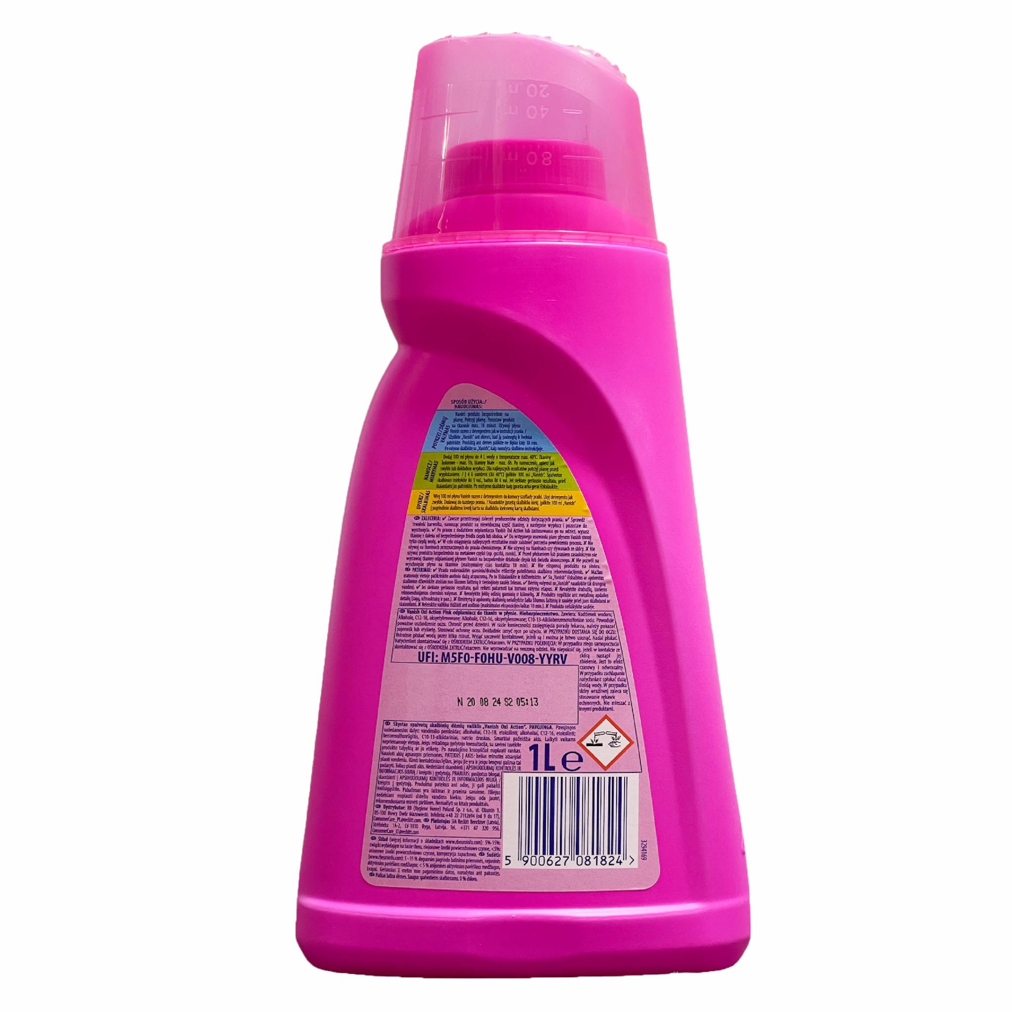 Пятновыводитель Vanish Oxi Action для цветных тканей 1 л
