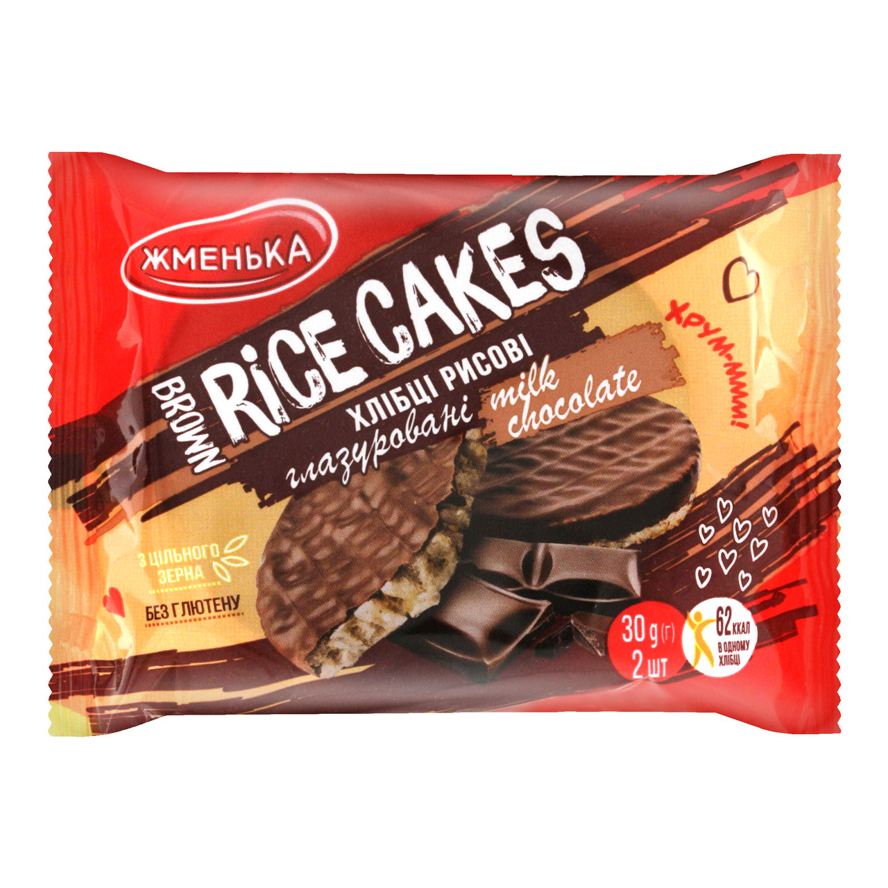 Хлібці рисові глазуровані MILK CHOCOLATE Жменька 30 г