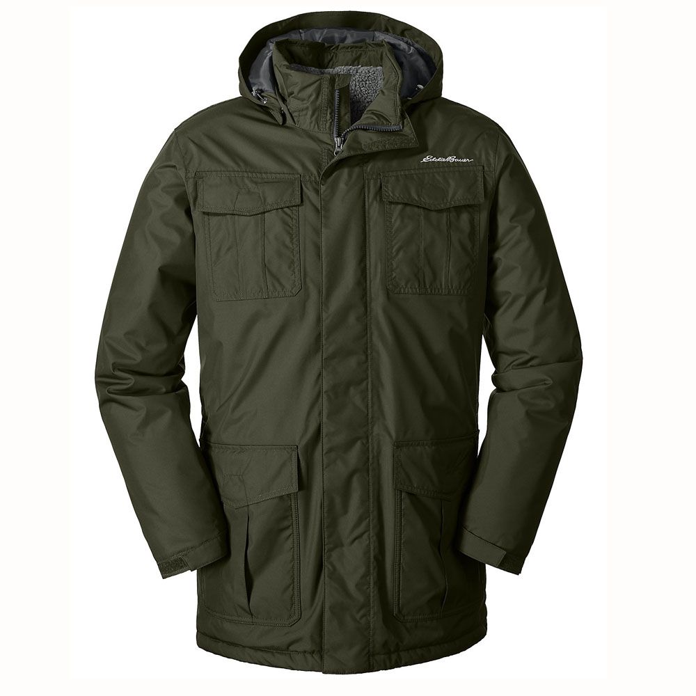 Куртка Eddie Bauer Mens Rainfoil Fleece-Lined Parka L Зелений (5494G)