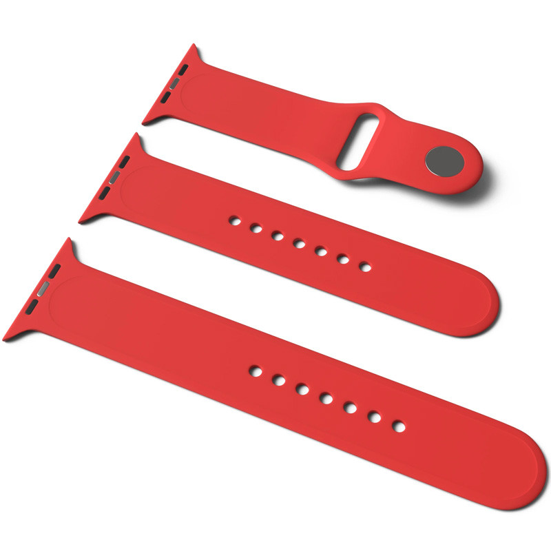 Силиконовый ремешок Epik для Apple Watch Sport Band 42 / 44 S/M M/L 3pcs Красный / Red 905410