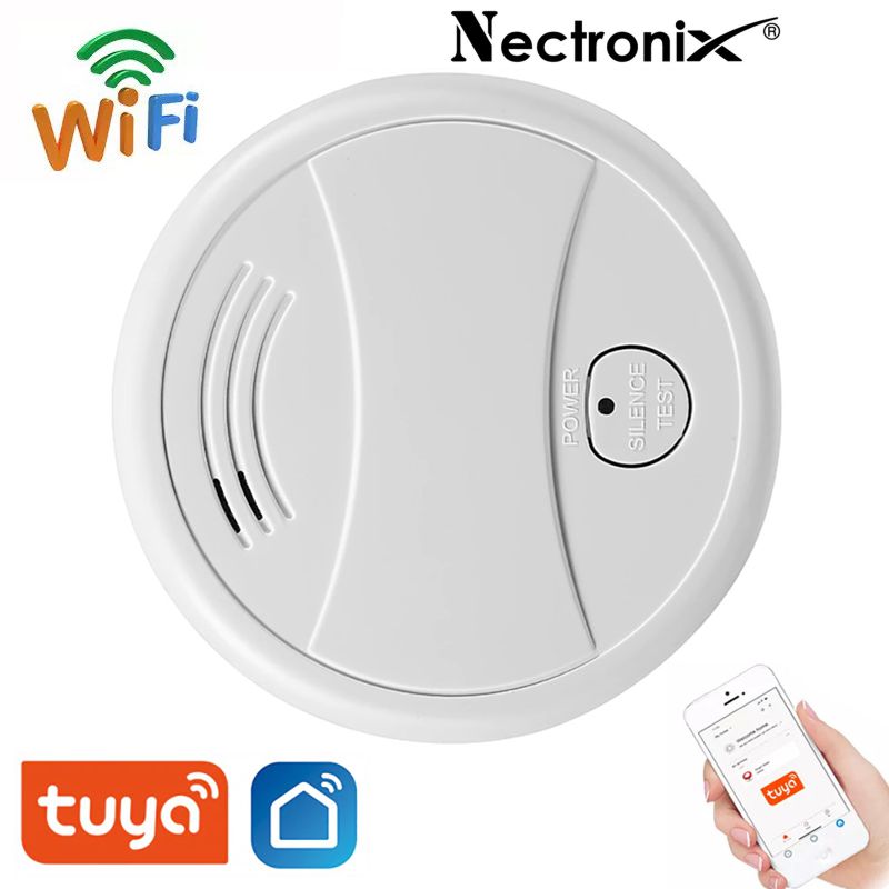 Датчик диму wifi пожежний датчик Nectronix G2-W, оповіщення на смартфон у додаток Tuya smart (100819)