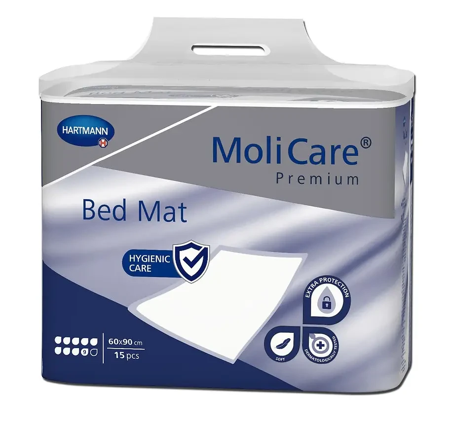 Пеленки Paul Hartmann MoliCare Premium Bed Mat 9 капель 60x90 см с суперабсорбентом 15 шт