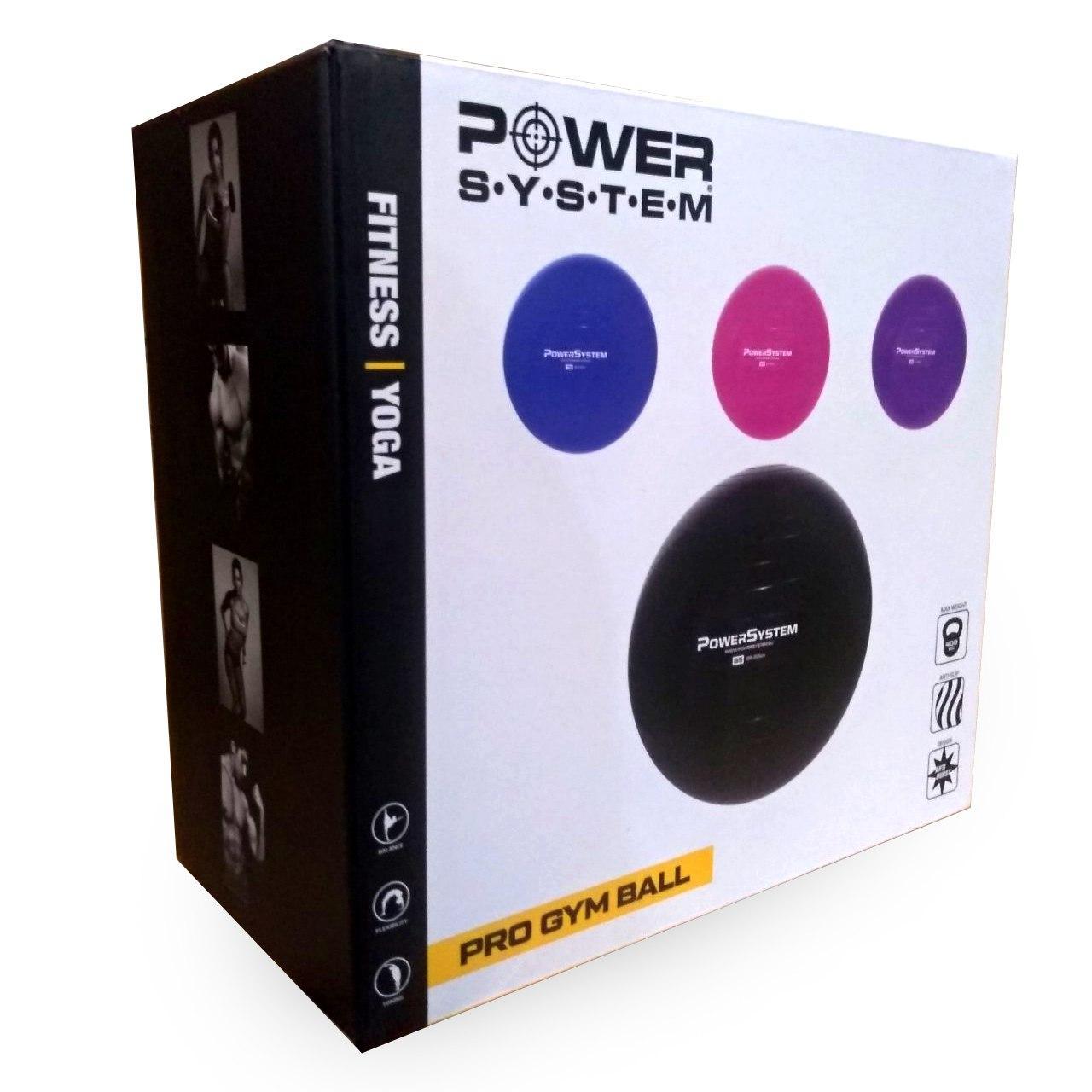 М'яч для фітнесу фітбол Power Systeм PS-4013 75 см PRO Gyмball Blue