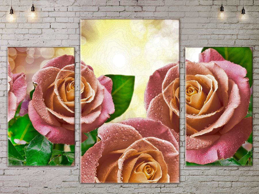 Модульна картина ArtStar квіти Троянди ADFL0099 розмір 70 х 105 см