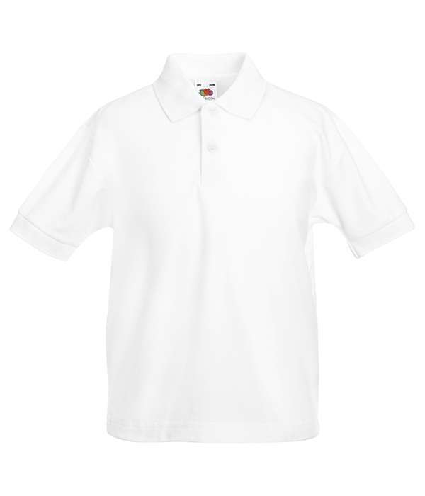 Поло Fruit of the loom 65/35 Polo Kids 164 см Белый (63-417-0)