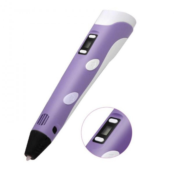 3D ручка з LCD дисплеєм 3D Pen 2 Фіолетовий (258450)