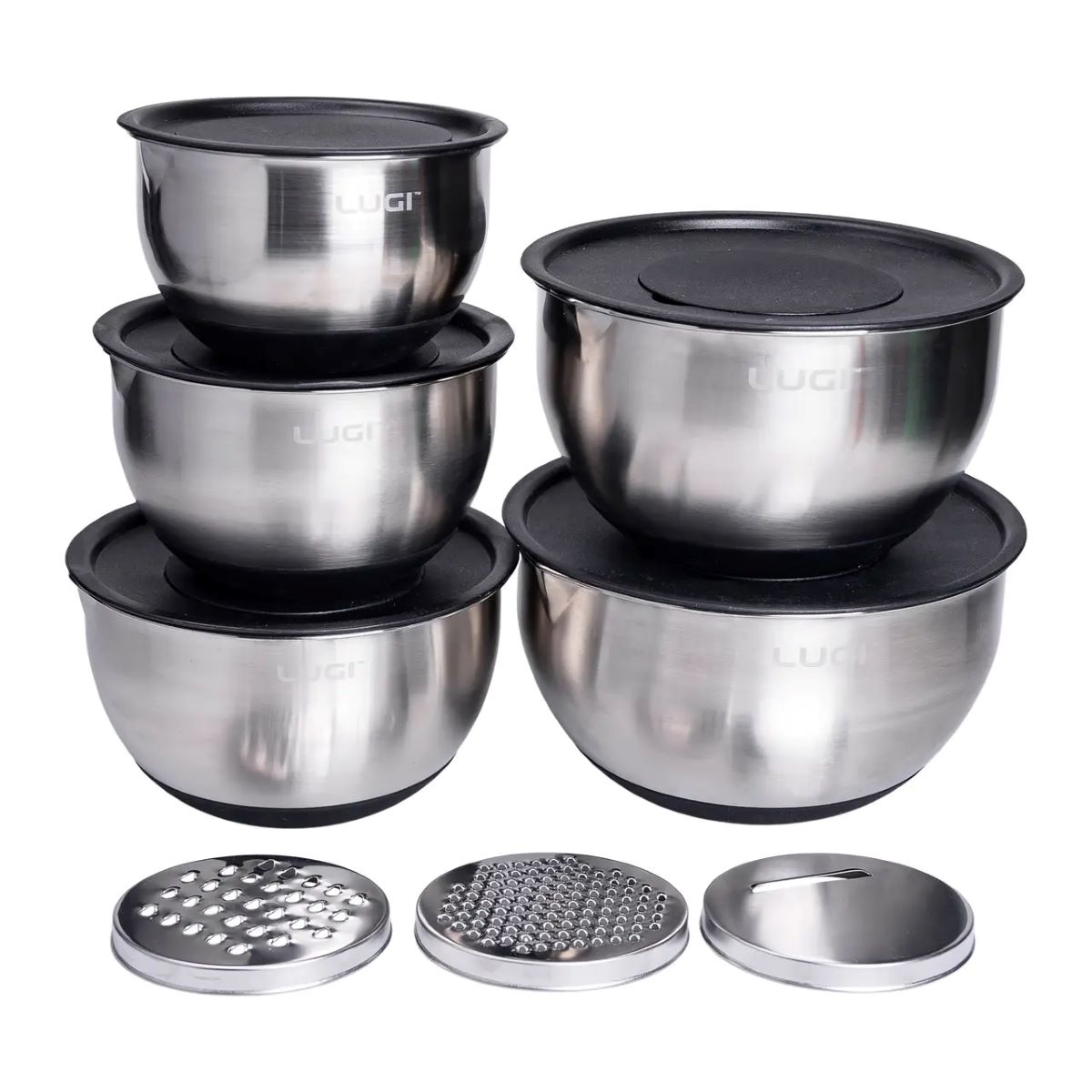 Набор салатниц Lugi 5 шт Хром (LG-01/5PCS)
