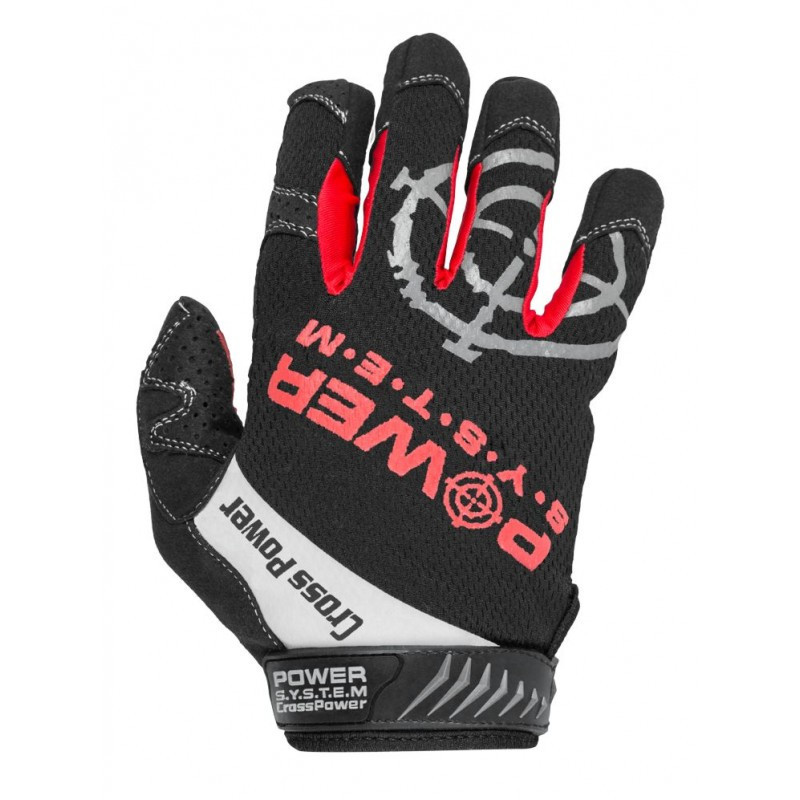 Перчатки для кроссфит с длинным пальцем Power System Cross Power PS-2860 S Black/Red