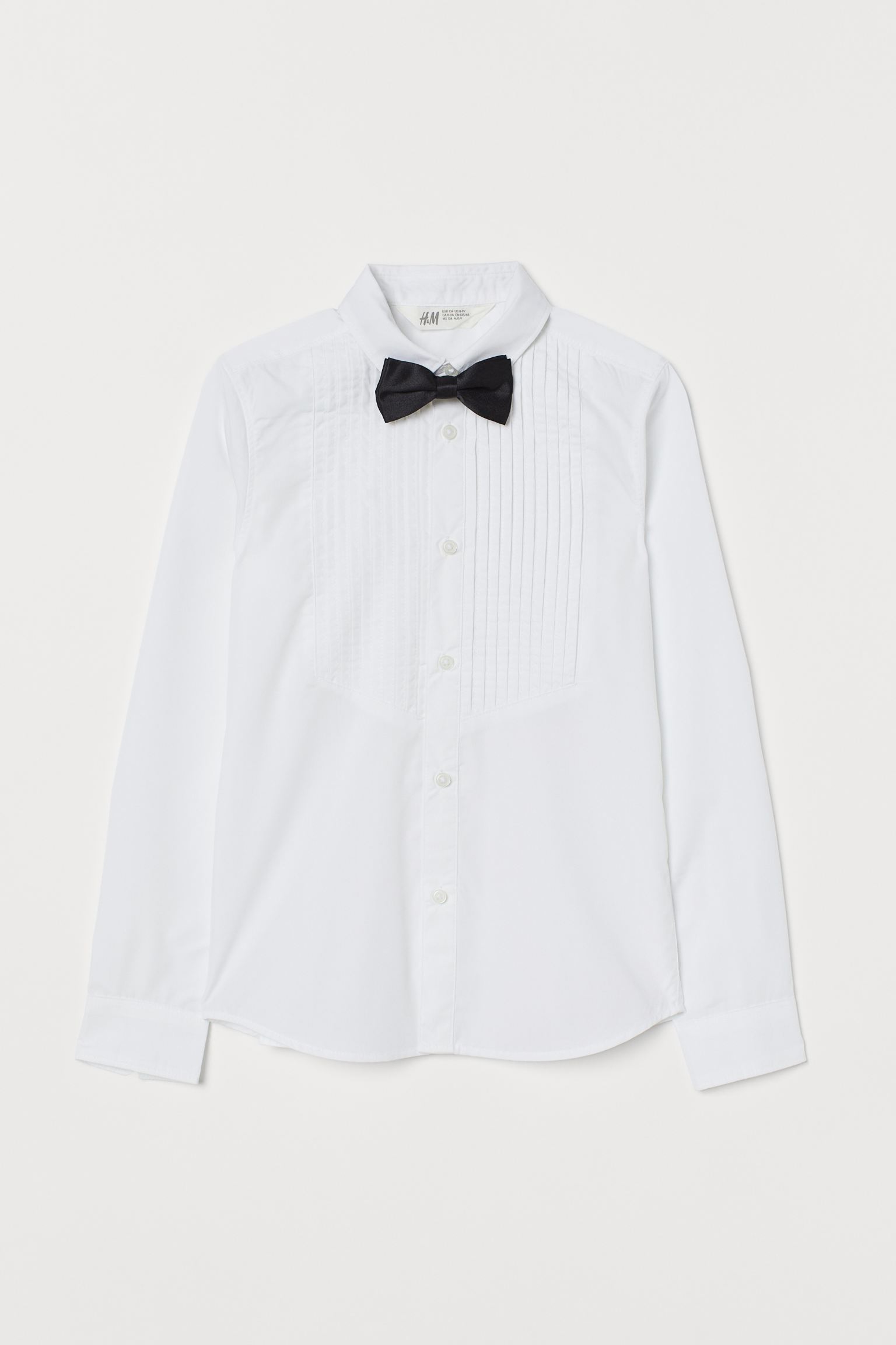 Рубашка с бабочкой H&M 146 см белый 711801128