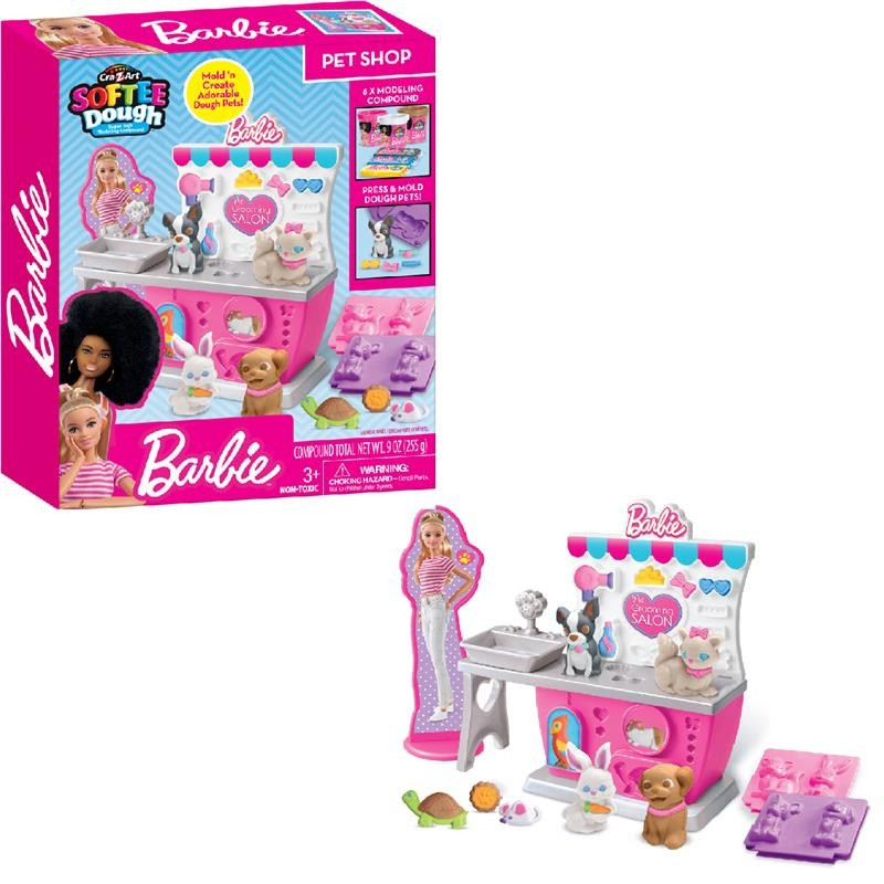 Пластилин для лепки Cra-Z-Art Barbie Зоомагазин с формами набор 10 шт