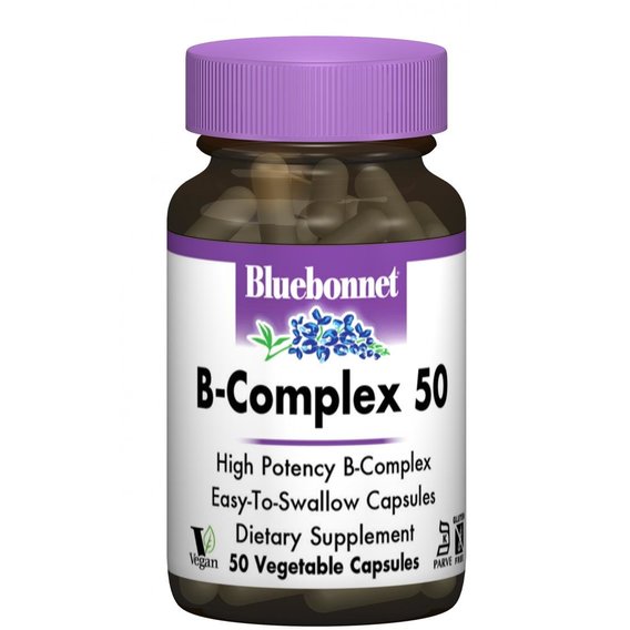 В комплекс Bluebonnet Nutrition B-Complex 50 50 Veg Caps