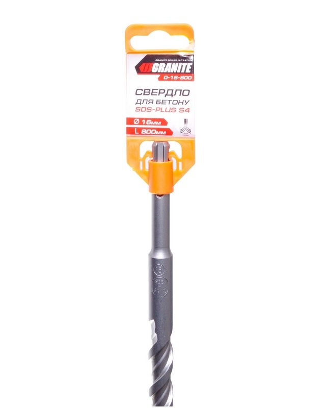 Сверло для бетона GRANITE SDS-PLUS S4 16х800 мм Grey (0-16-800)