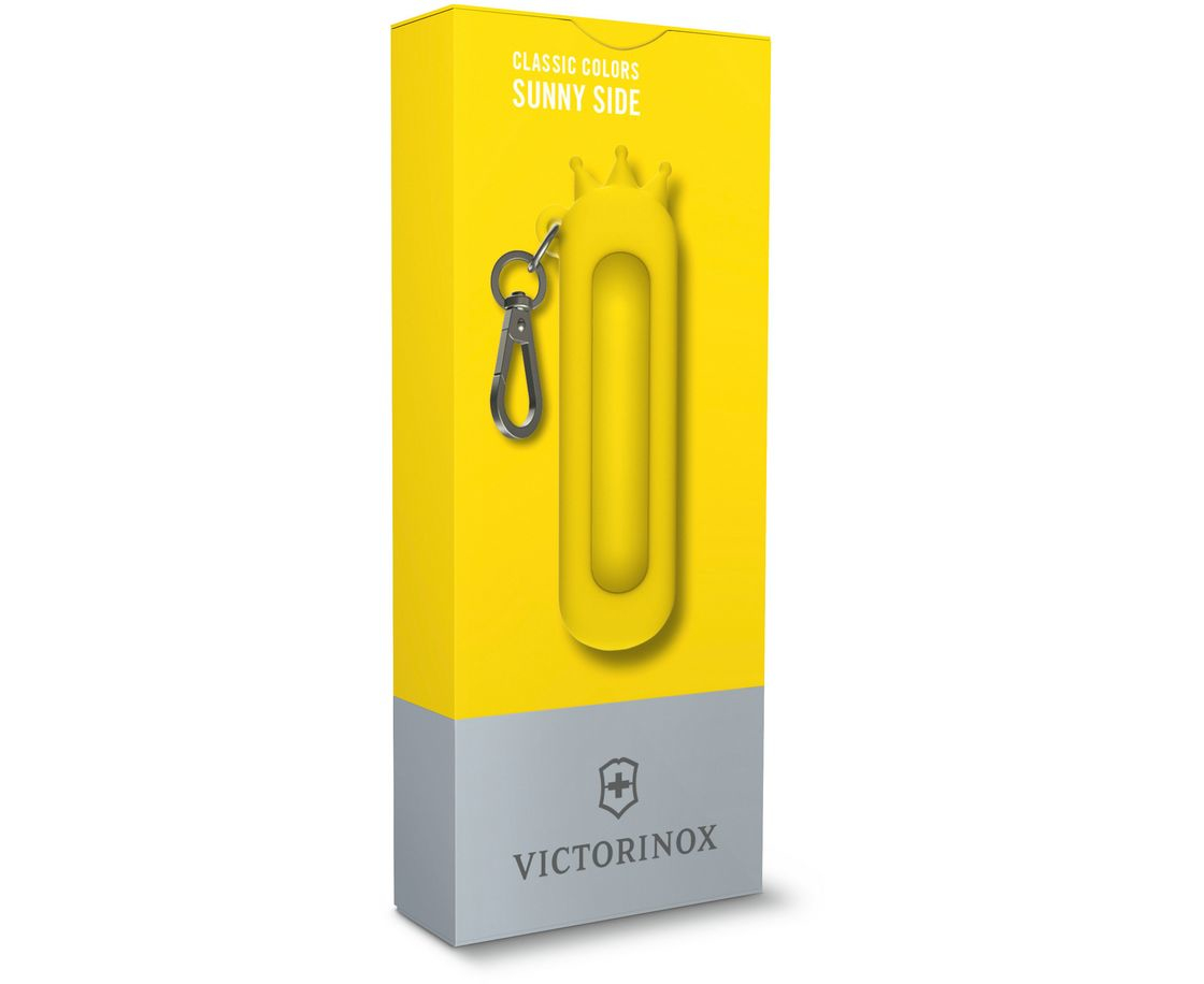 Чехол силиконовый Victorinox Crown Sunny Side для ножей Classic 58мм 1-2 слоя Желтый (4.0450)