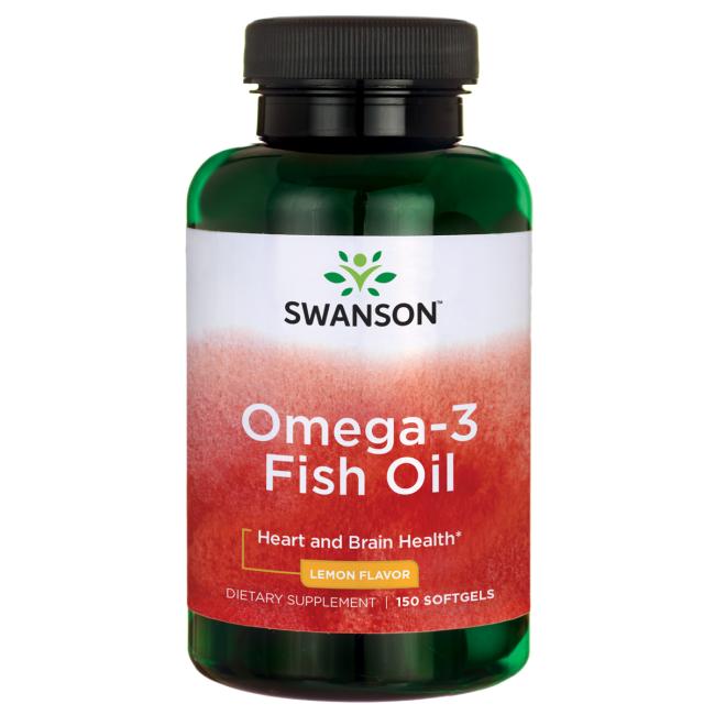 Omega-3 Fish Oili Swanson лимонный вкус 150 гелевых капсул