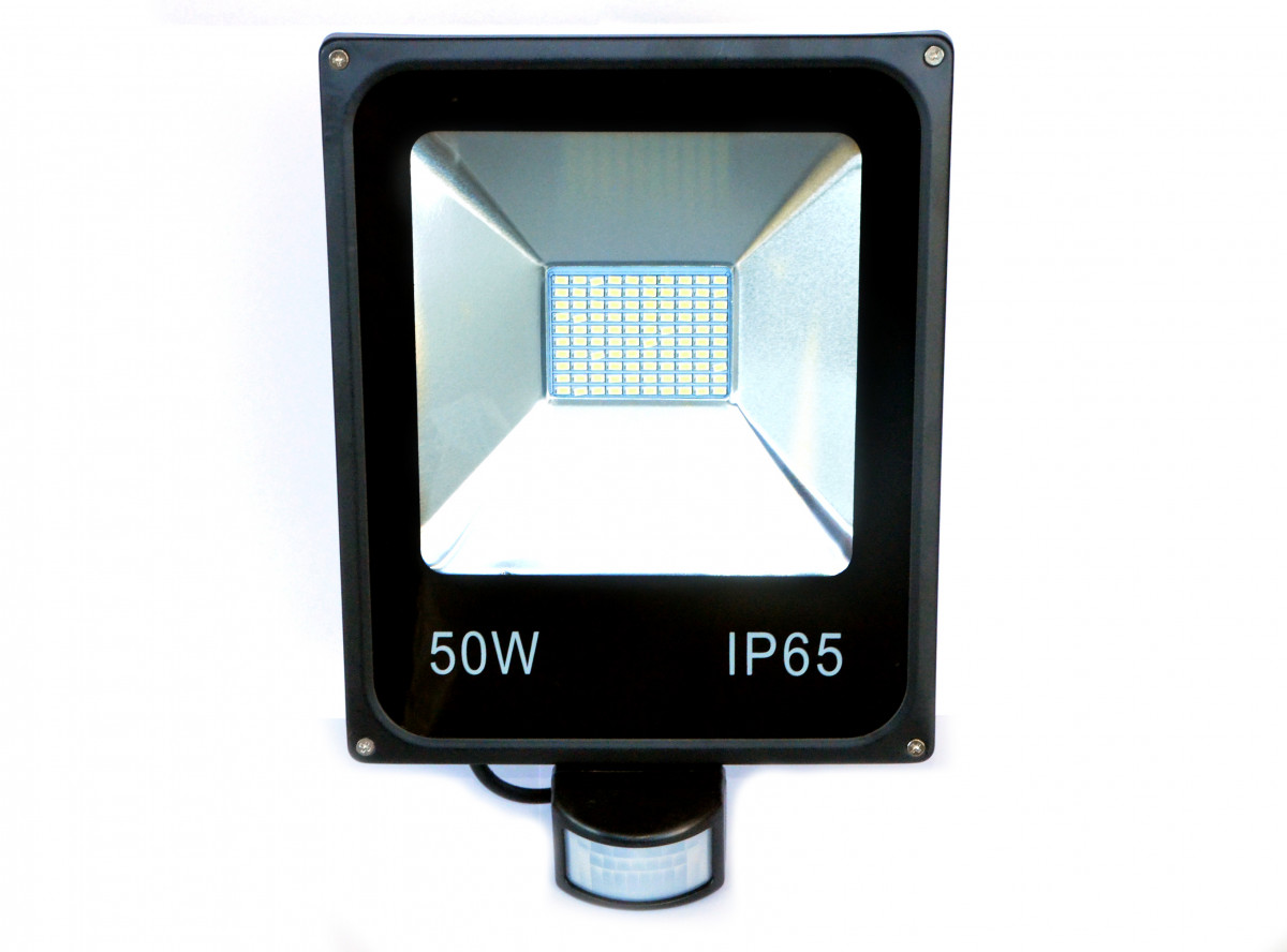 Прожектор с датчиком движения Brille LED IP65 50W HL-13 Черный L123-020