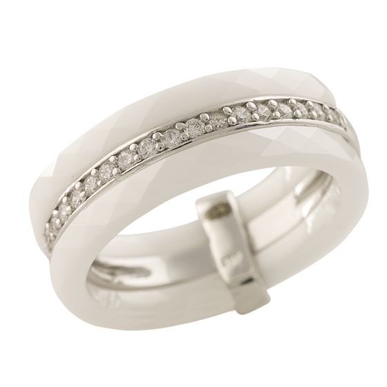 Серебряное кольцо Silver Breeze с керамикой 18 размер (1223666-18)
