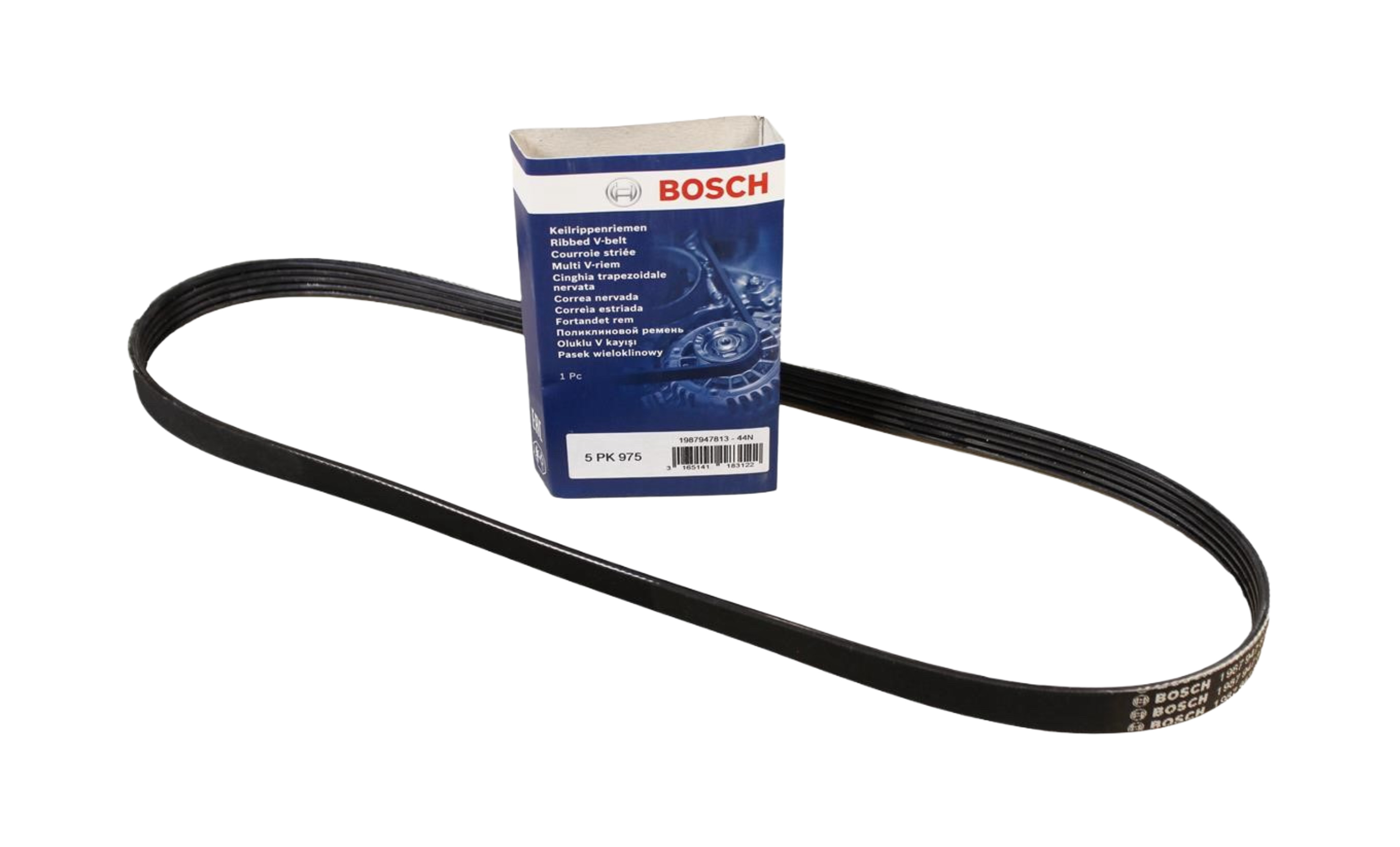 Ремень генератора с ГУР Bosch Daewoo Lanos 1.5 5PK975 (1 987 947 813)
