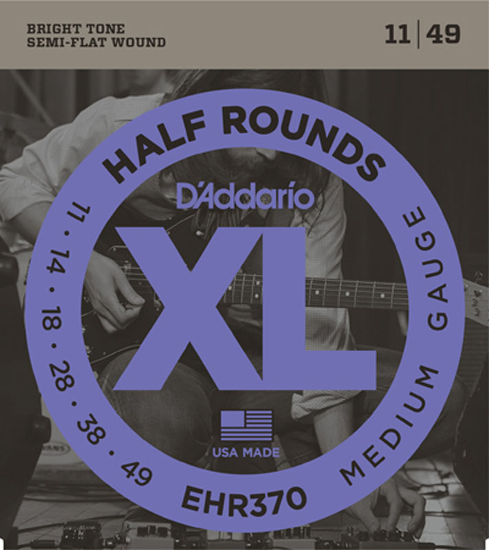 Струни для електрогітари D'Addario EHR370 Half Rounds Medium Electric Guitar Strings 11/49