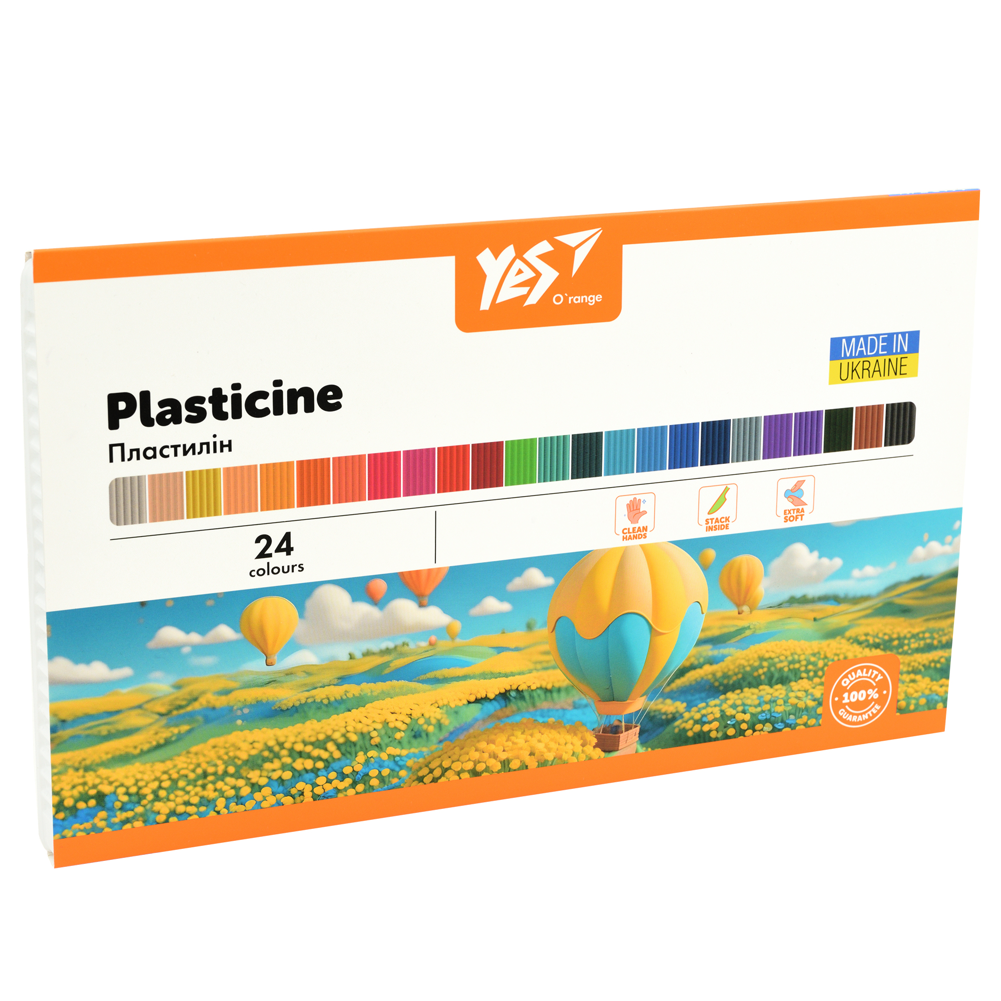 Пластилин YES Orange Line 24 цветов 480 г (540692)