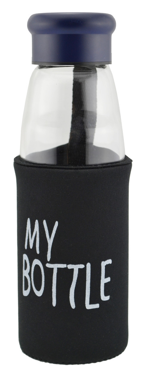 Пляшка скляна My Bottle 420 мл із ситечком для заварки Blue (np2_2667)